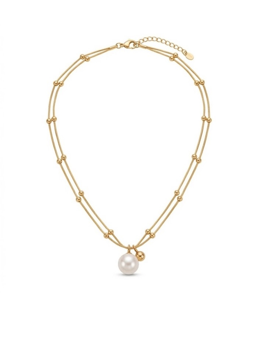 18k Gold Plated Bar Link Chain Necklace waterproof stainless steel chain